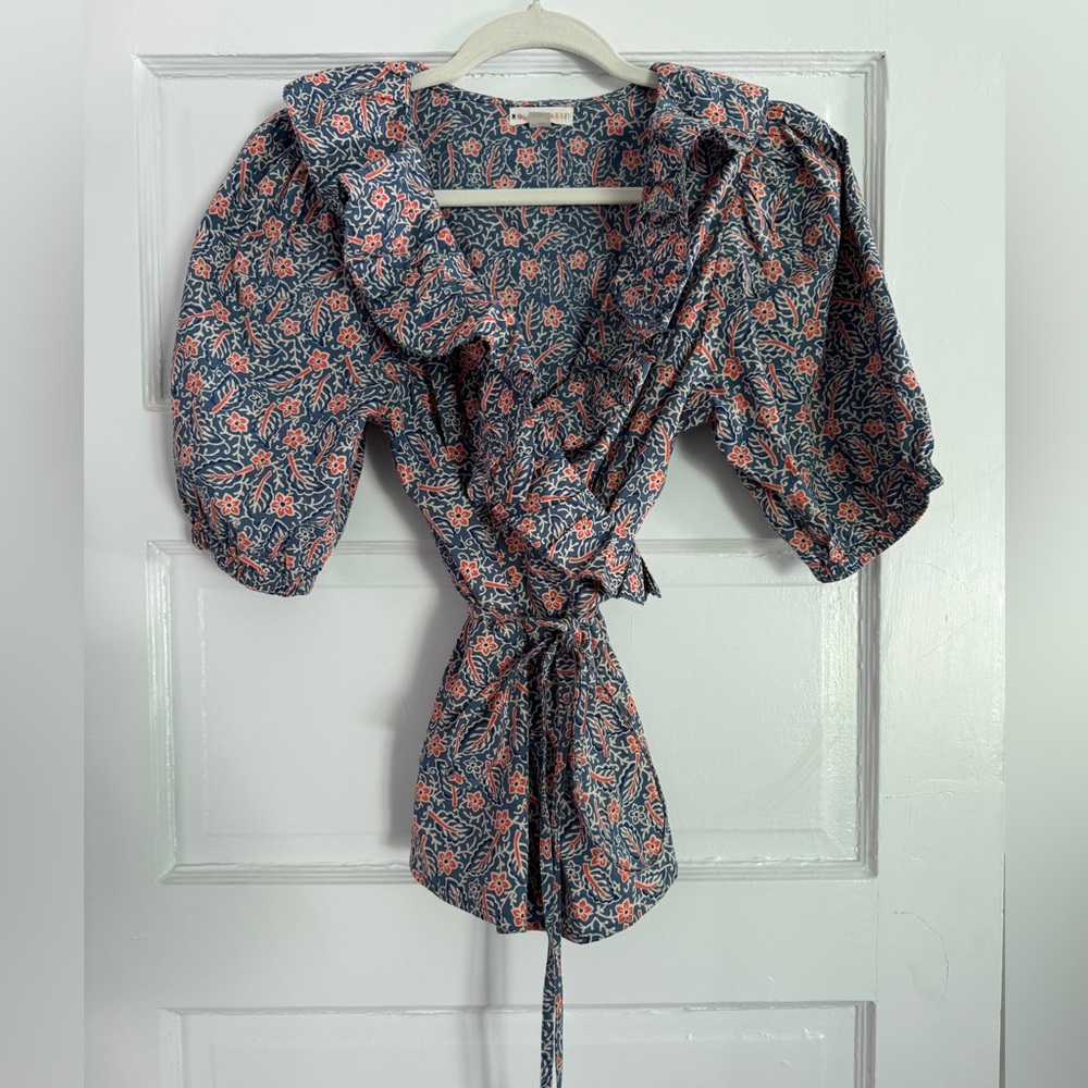 Roller Rabbit Floral Wrap Top